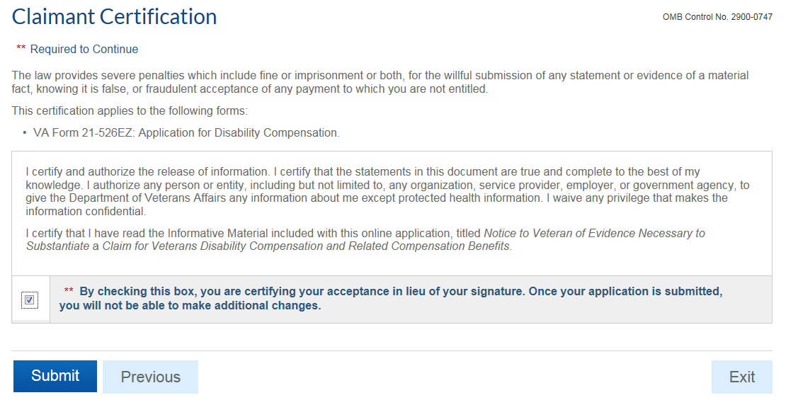 Va disability forms